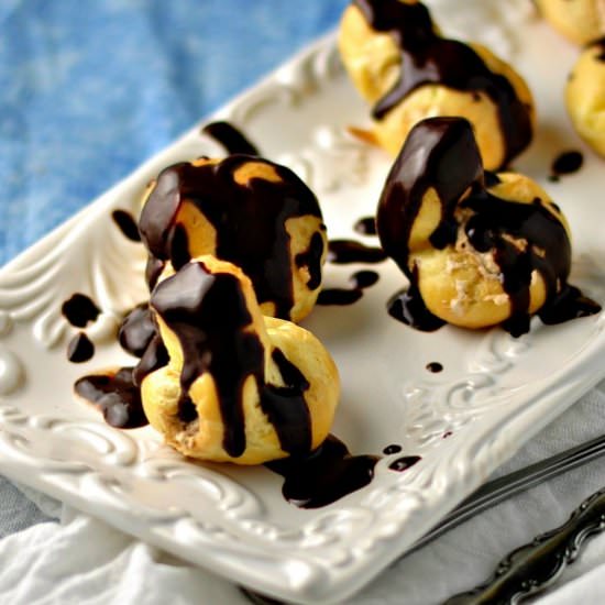 Cream Puffs with Espresso Cream