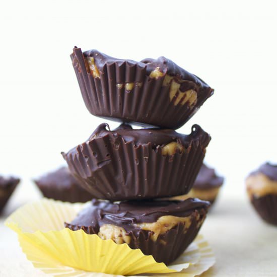 Salted Peanut Butter Banana Cups