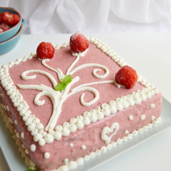 Raspberry Basil Cake