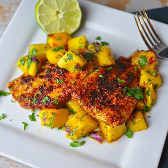 Blackened Fish with Mango Salsa