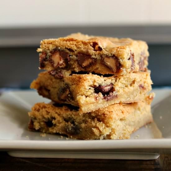 Chocolate Peanut Butter Blondies