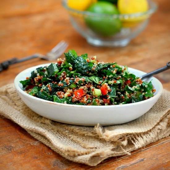 Winter Quinoa Kale Tabbouleh