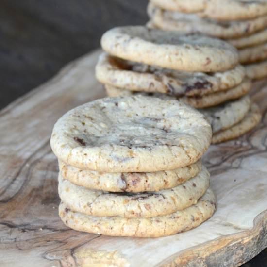 Chocolate, Caramelized Nuts Cookies