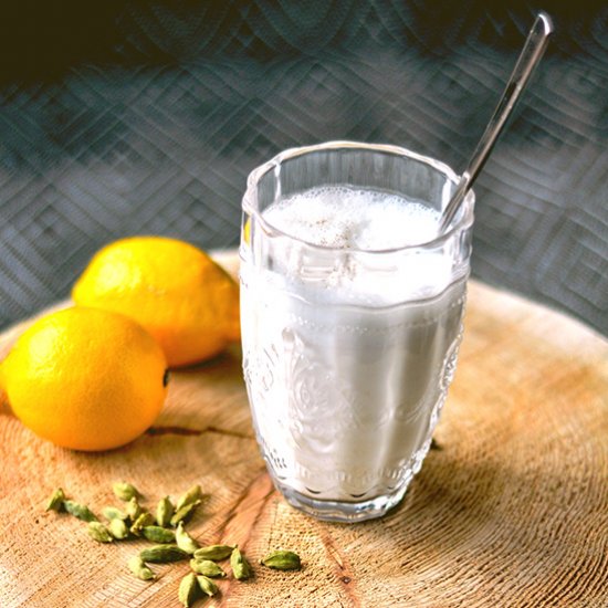 Salted Lassi with Lemon & Cardamom