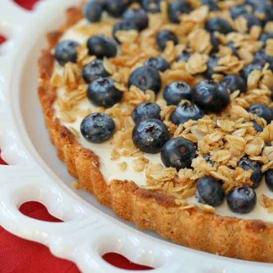 Yogurt Tart with Oat Topping