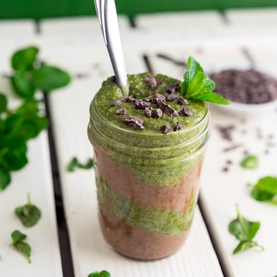 Mint Chocolate Chia Parfait