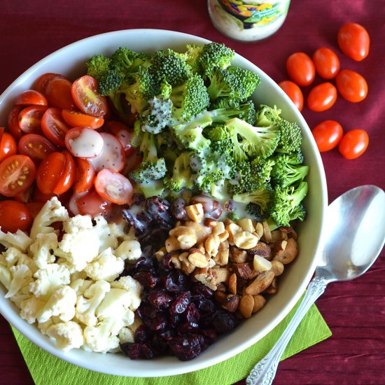 Broccoli Cauliflower Tomato Salad