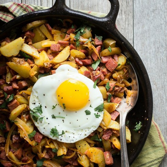 Corned Beef Hash with Eggs