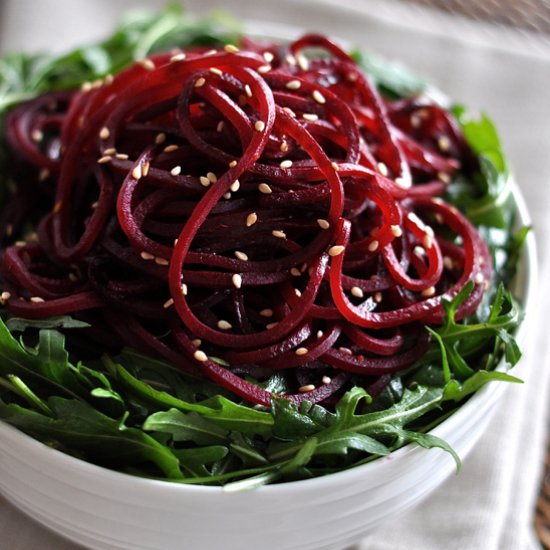 Spiralized Beet Salad