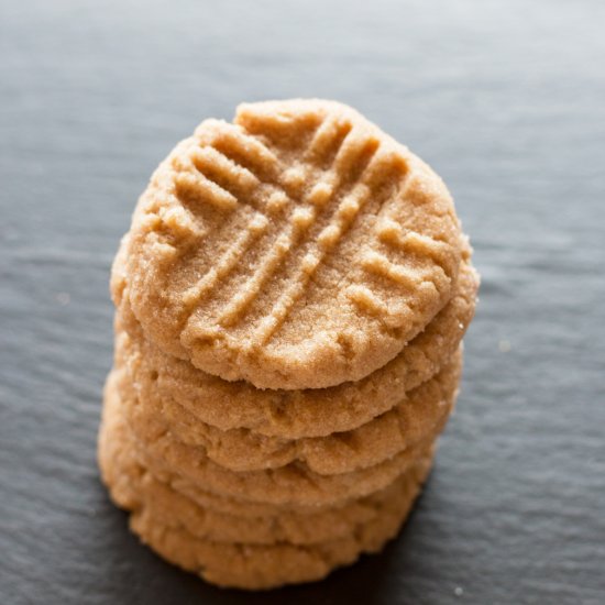 3-Ingredient Peanut Butter Cookies