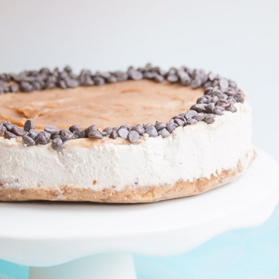 No Bake Caramel Cheesecake