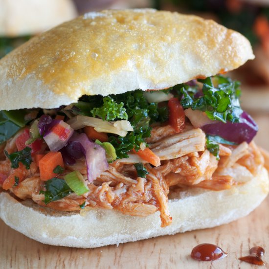 Spicy Crockpot Pulled Pork Sandwich