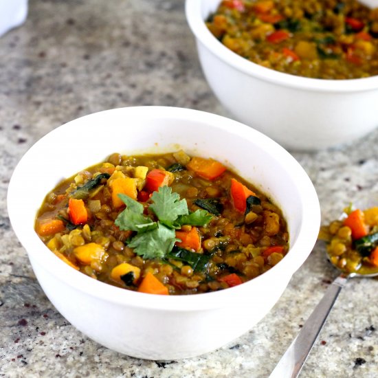 Butternut Squash & Lentil Soup