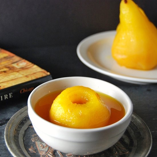 Poached Saffron Pears