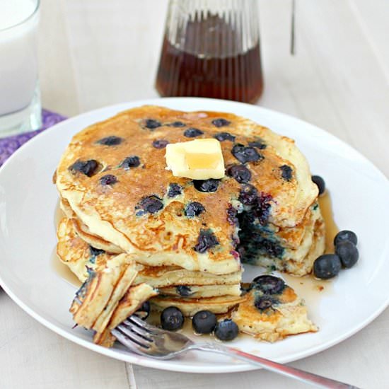 Blueberry Ricotta Pancakes