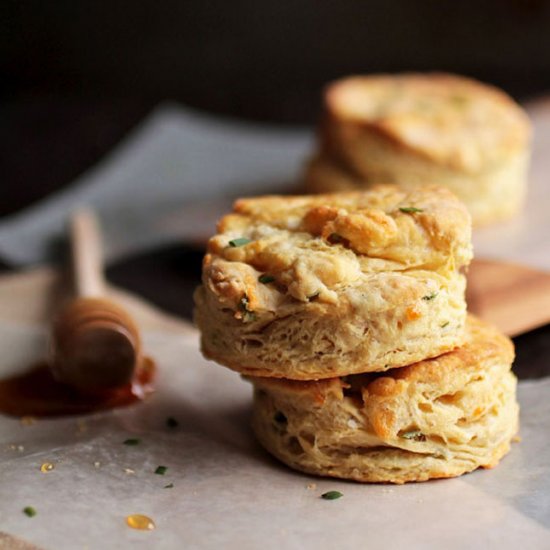 Chive and Cheddar Beer Biscuits