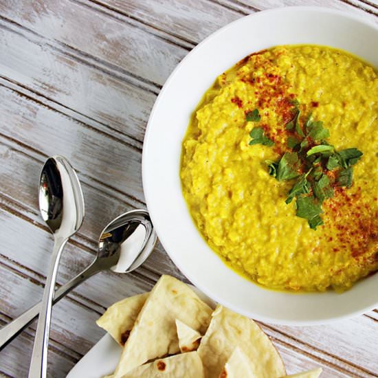 Smoky Curry Coconut Red Lentil Soup