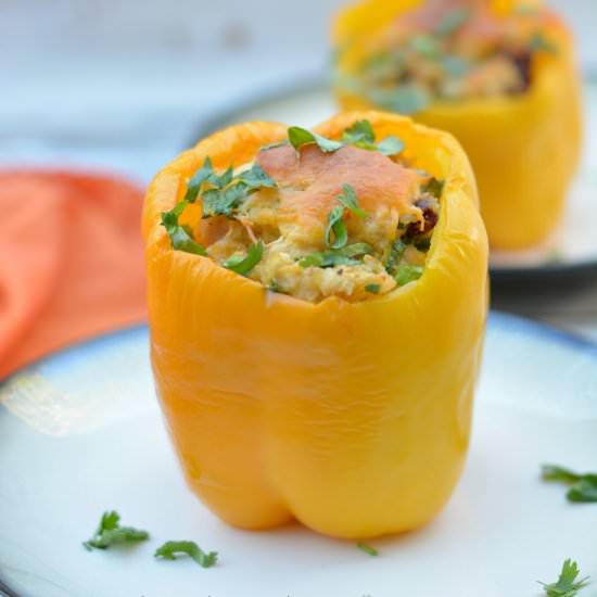 Cheesy Turkey Stuffed Peppers