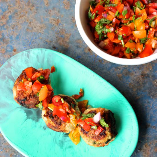 Chicken Meatballs with Tomato Salsa