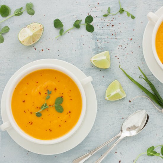 Fresh Ginger and Carrot Soup