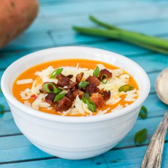 Loaded Sweet Potato Soup