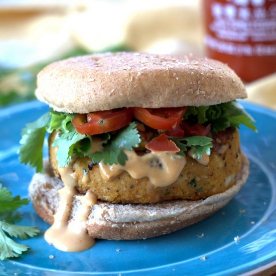 Sweet Potato Falafel Burgers