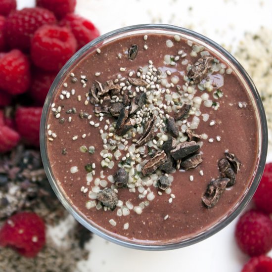 Raspberry Chia Protein Smoothie