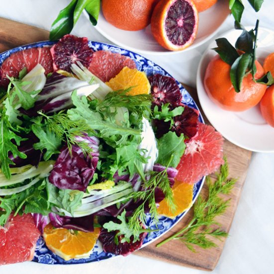 Winter Greens and Citrus Salad