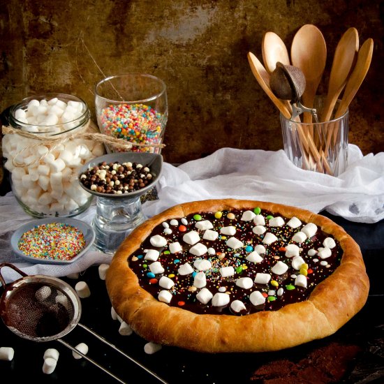 Chocolate Brioche Pizza