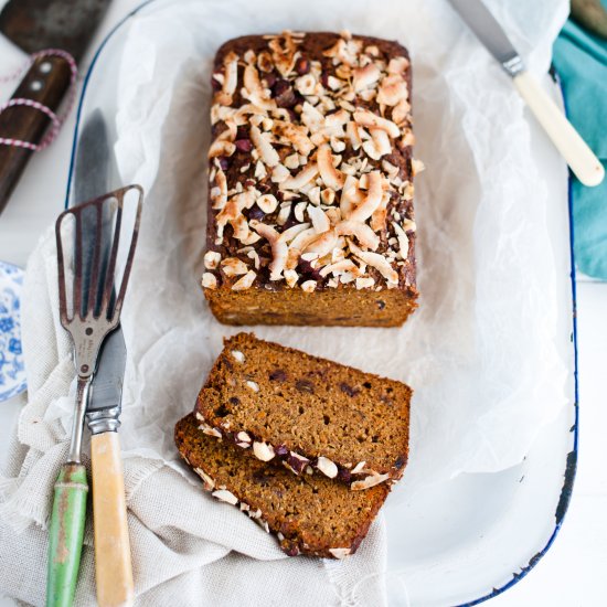 Sweet Potato, Date & Hazelnut Loaf