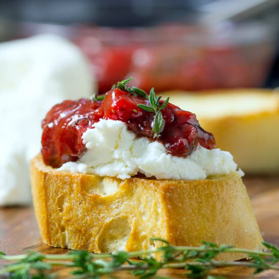 Strawberry Chutney Bruschetta