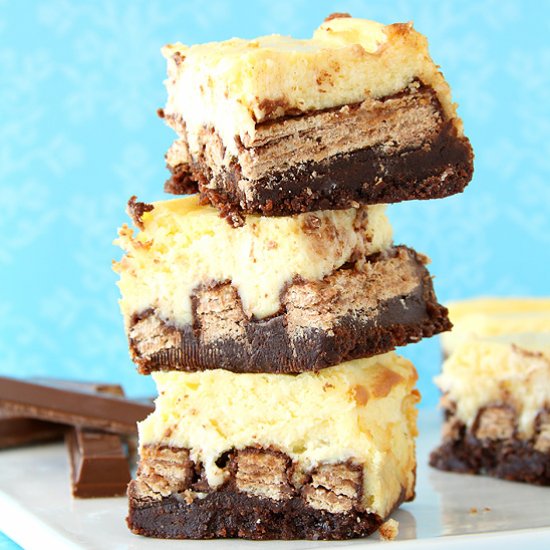 Kit Kat Cheesecake Brownies