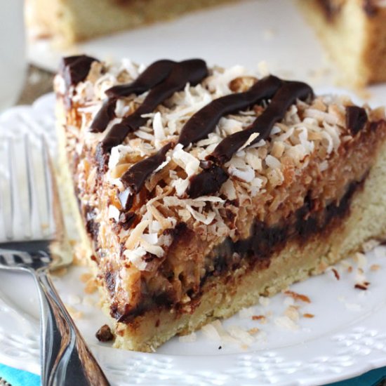 Samoa Cookie Cake