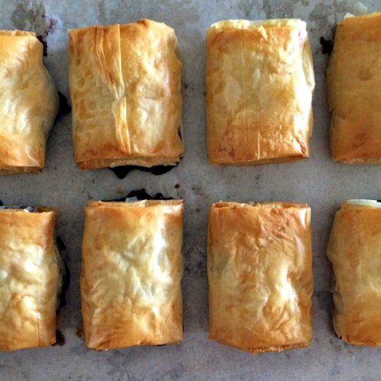 Blueberry Brie Strudels