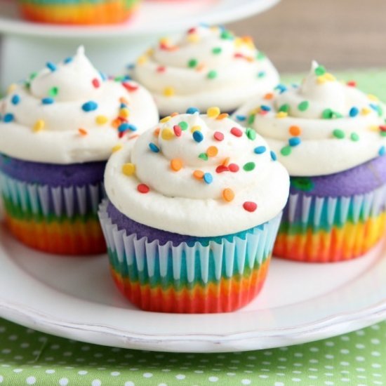 Rainbow Cupcakes