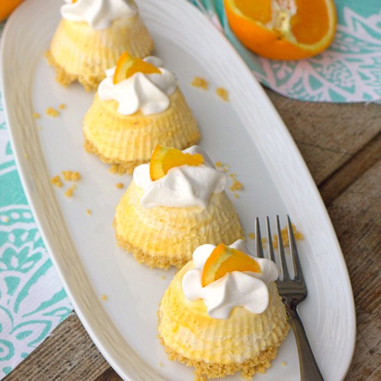 Individual Frozen Creamsicle Pies