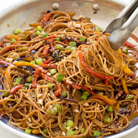 Rainbow Vegetable Noodle Stir-Fry