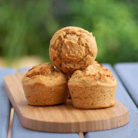 Mango Banana Protein Muffins