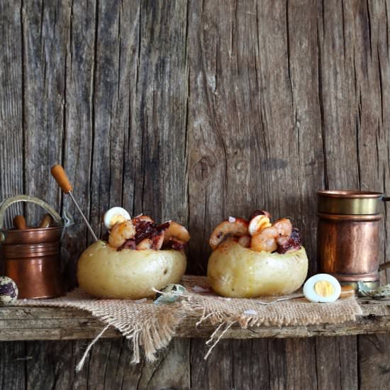 Potatoes Stuffed with Seafood