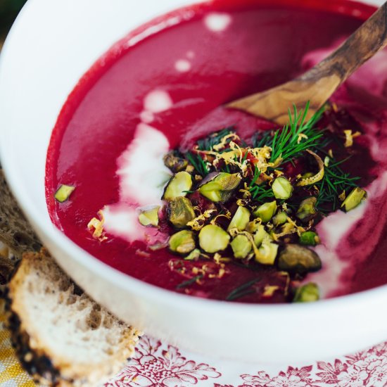 Beetroot, Parsnip & Coconut Soup