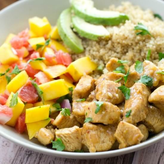 Honey Mustard Chicken Quinoa Bowls