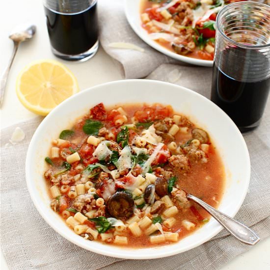 Rustic Tomato and Sausage Soup