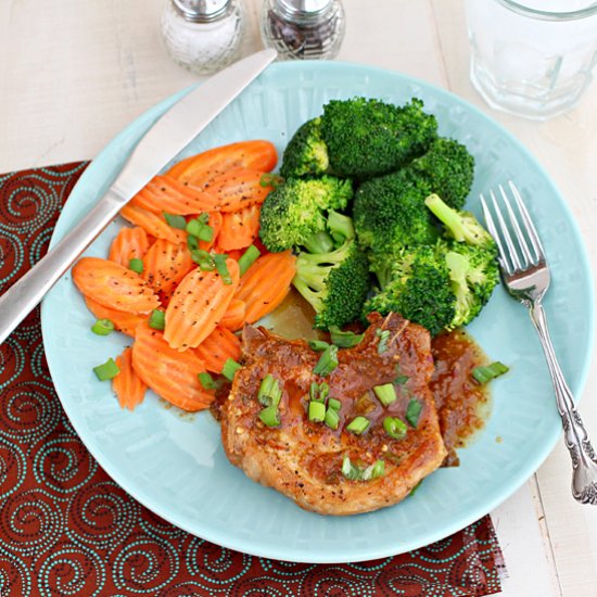 Asian Apricot Glazed Pork Chops