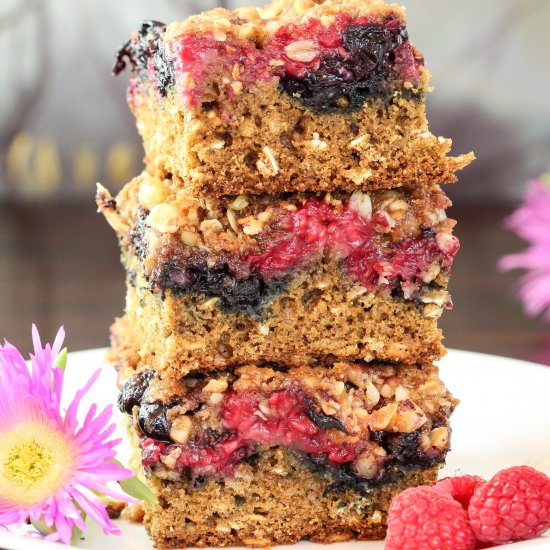 Triple Berry Oatmeal Crumble Bars