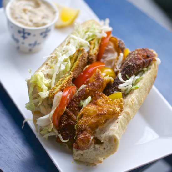 Fried Catfish Po’ Boy Sandwich