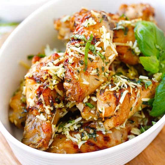 Parmesan Garlic Chicken Wings