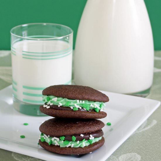 Whoopie Pies with Mint Filling