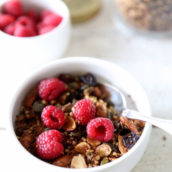 Maple Cinnamon Buckwheat Granola