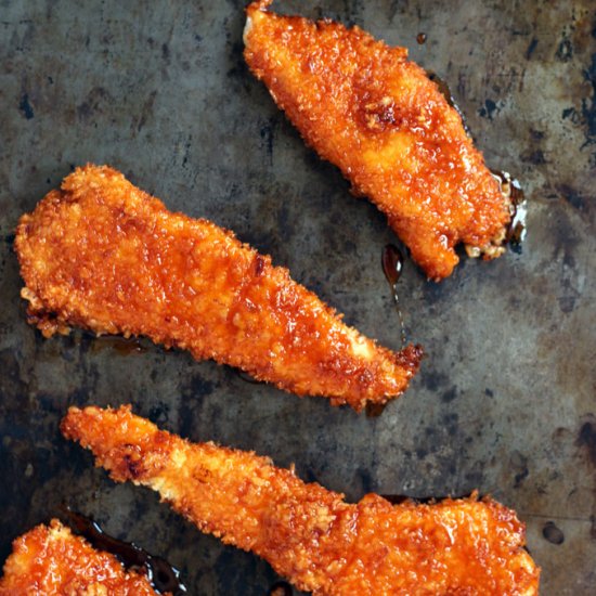 Baked Sticky Buffalo Strips