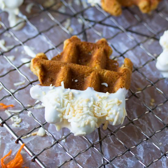 Carrot Cake Waffle Bites